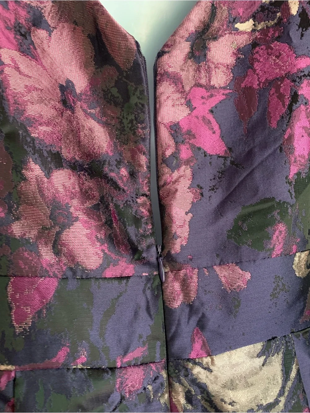 NWT Eliza J Black Floral Jacquard Fit-and-Flare Midi Dress Size 6 - Picture 6 of 10